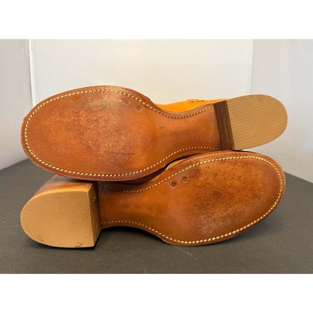 Vintage Frye Campus Boots 1970s Light Tan Size 7B Never Treated Excellent Cond. - Picture 10 of 16
